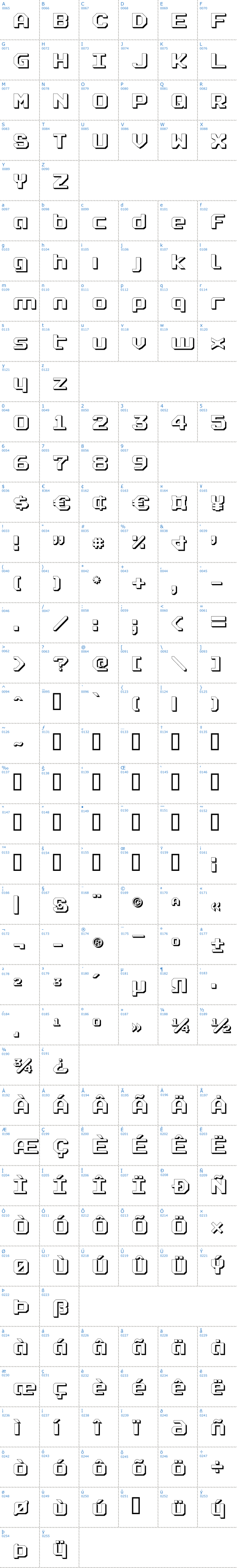 Vollständige Schriftzeichen bersicht: Realpolitik Shadow Schriftart