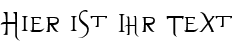 Ihre Vorschau von der Schriftart Evanescent