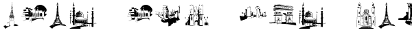 Ihre Vorschau von der Schriftart Famous Buildings