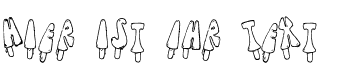 Ihre Vorschau von der Schriftart Jennas Popsicles
