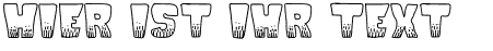 Ihre Vorschau von der Schriftart Kablooie