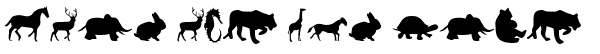 Ihre Vorschau von der Schriftart Animals