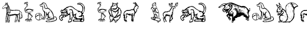 Ihre Vorschau von der Schriftart Zoo Woodcuts