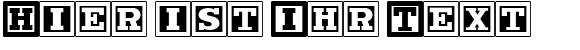 Ihre Vorschau von der Schriftart Chock A Block NF