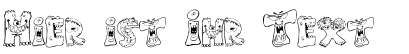 Ihre Vorschau von der Schriftart Scary Monsters