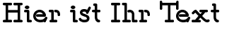 Ihre Vorschau von der Schriftart Speedball No. 2