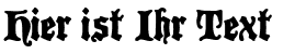 Ihre Vorschau von der Schriftart Black Castle MF