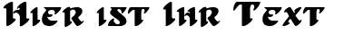 Ihre Vorschau von der Schriftart Hoffmann