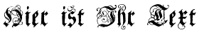 Ihre Vorschau von der Schriftart Coelnische Current Fraktur