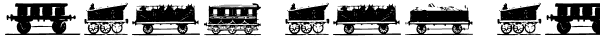 Ihre Vorschau von der Schriftart Eisenbahn