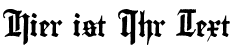 Ihre Vorschau von der Schriftart Gutenberg Textura