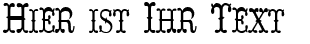 Ihre Vorschau von der Schriftart Hoedown