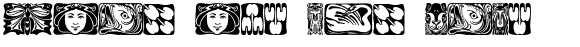 Ihre Vorschau von der Schriftart Jugendstil Ornamente