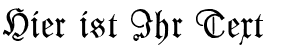 Ihre Vorschau von der Schriftart Kleist-Fraktur Zierbuchstaben
