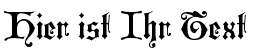 Ihre Vorschau von der Schriftart Westminster Gotisch