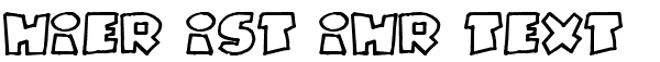 Ihre Vorschau von der Schriftart Pizzadude Fat Outline