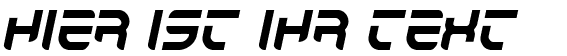 Ihre Vorschau von der Schriftart Autobahn