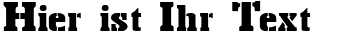 Ihre Vorschau von der Schriftart Stencil Export