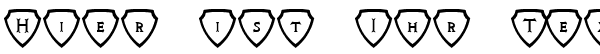 Ihre Vorschau von der Schriftart Knights Quest Shielded