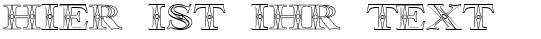 Ihre Vorschau von der Schriftart Occoluchi Outline
