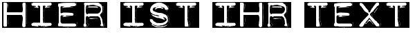 Ihre Vorschau von der Schriftart DymoFontInvers