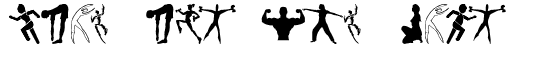 Ihre Vorschau von der Schriftart Fitness Silhouettes