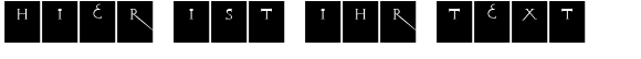 Ihre Vorschau von der Schriftart Kochs Long Caps Squares