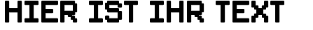 Ihre Vorschau von der Schriftart PixelSplitter