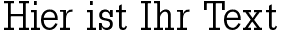 Ihre Vorschau von der Schriftart Slab Tall X