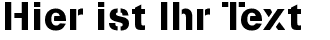 Ihre Vorschau von der Schriftart Stencilia