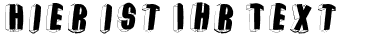 Ihre Vorschau von der Schriftart Threedimensional Rightwards Round