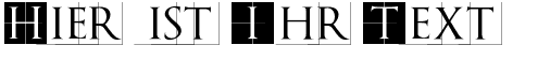 Ihre Vorschau von der Schriftart TrajanusBricks Invers