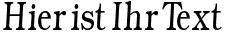 Ihre Vorschau von der Schriftart Weekdays Roman Slant