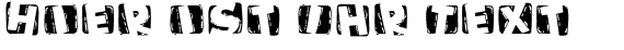 Ihre Vorschau von der Schriftart Woodcutted Caps Invers