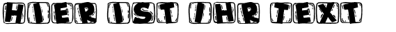 Ihre Vorschau von der Schriftart Woodcutted Caps Black