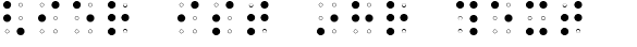 Ihre Vorschau von der Schriftart Braille AOE