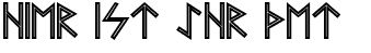 Ihre Vorschau von der Schriftart Futhark AOE Inline