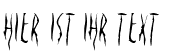 Ihre Vorschau von der Schriftart Deportees