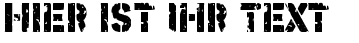 Ihre Vorschau von der Schriftart ICBM SS-25