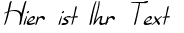 Ihre Vorschau von der Schriftart SF Burlington Script