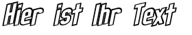 Ihre Vorschau von der Schriftart SF Obliquities Outline