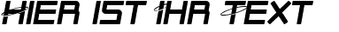 Ihre Vorschau von der Schriftart SF Outer Limits