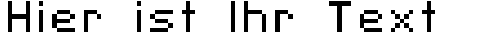Ihre Vorschau von der Schriftart SF Pixelate