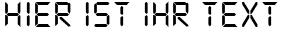 Ihre Vorschau von der Schriftart DS Digital