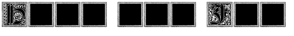 Ihre Vorschau von der Schriftart Camelot Initials