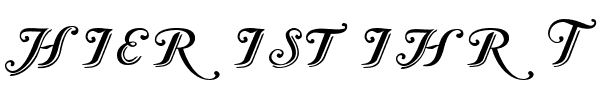 Ihre Vorschau von der Schriftart Caslon Initials Calligraphic