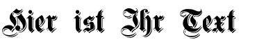 Ihre Vorschau von der Schriftart Germanica Family Shadowed