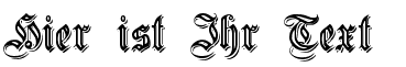 Ihre Vorschau von der Schriftart Germanica Family Embossed