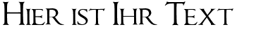 Ihre Vorschau von der Schriftart Imperator SmallCaps