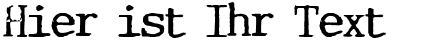 Ihre Vorschau von der Schriftart Incognitype